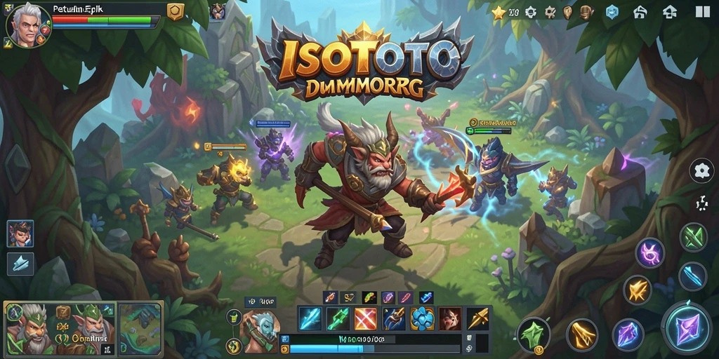 Tampilan screenshot <strong>ISOTOTO</strong> yang menampilkan aksi gameplay seru dan lingkungan fantasi.