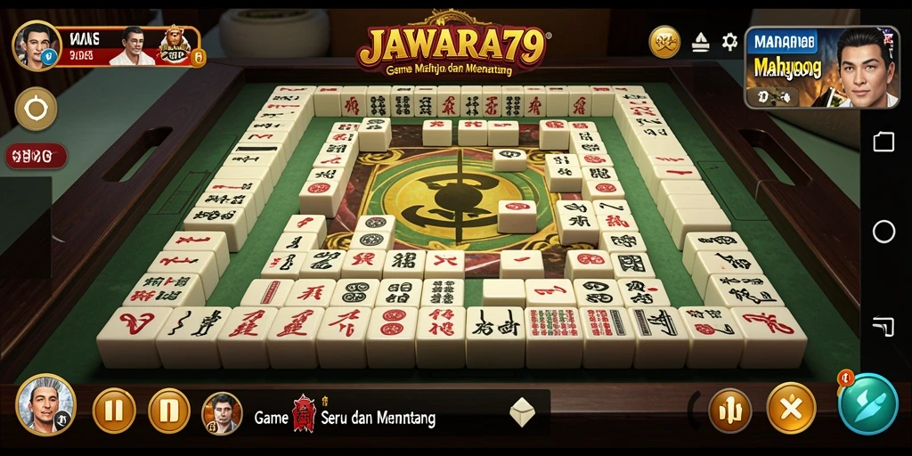 Tampilan gameplay menarik JAWARA79 dengan elemen Mahjong.