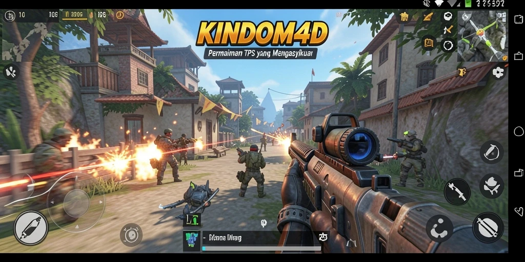 Tampilan gameplay seru KINDOM4D yang penuh aksi TPS.