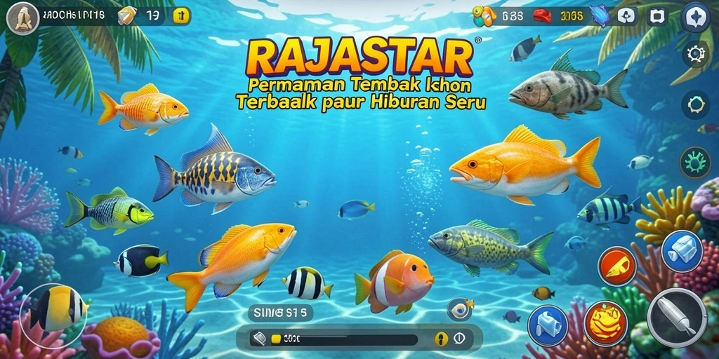 Tampilan gameplay menembak ikan yang menegangkan di RAJASTAR.
