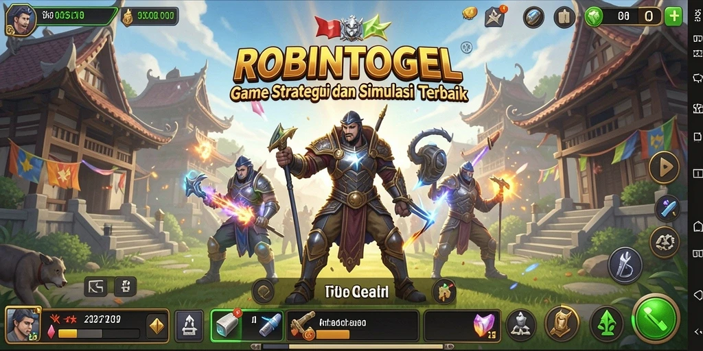 Tangkapan layar menampilkan aksi strategis di ROBINTOGEL.