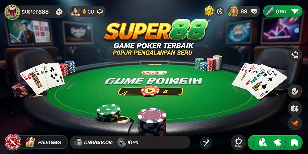 Tampilan gameplay SUPER88 yang mendebarkan saat bermain Poker.